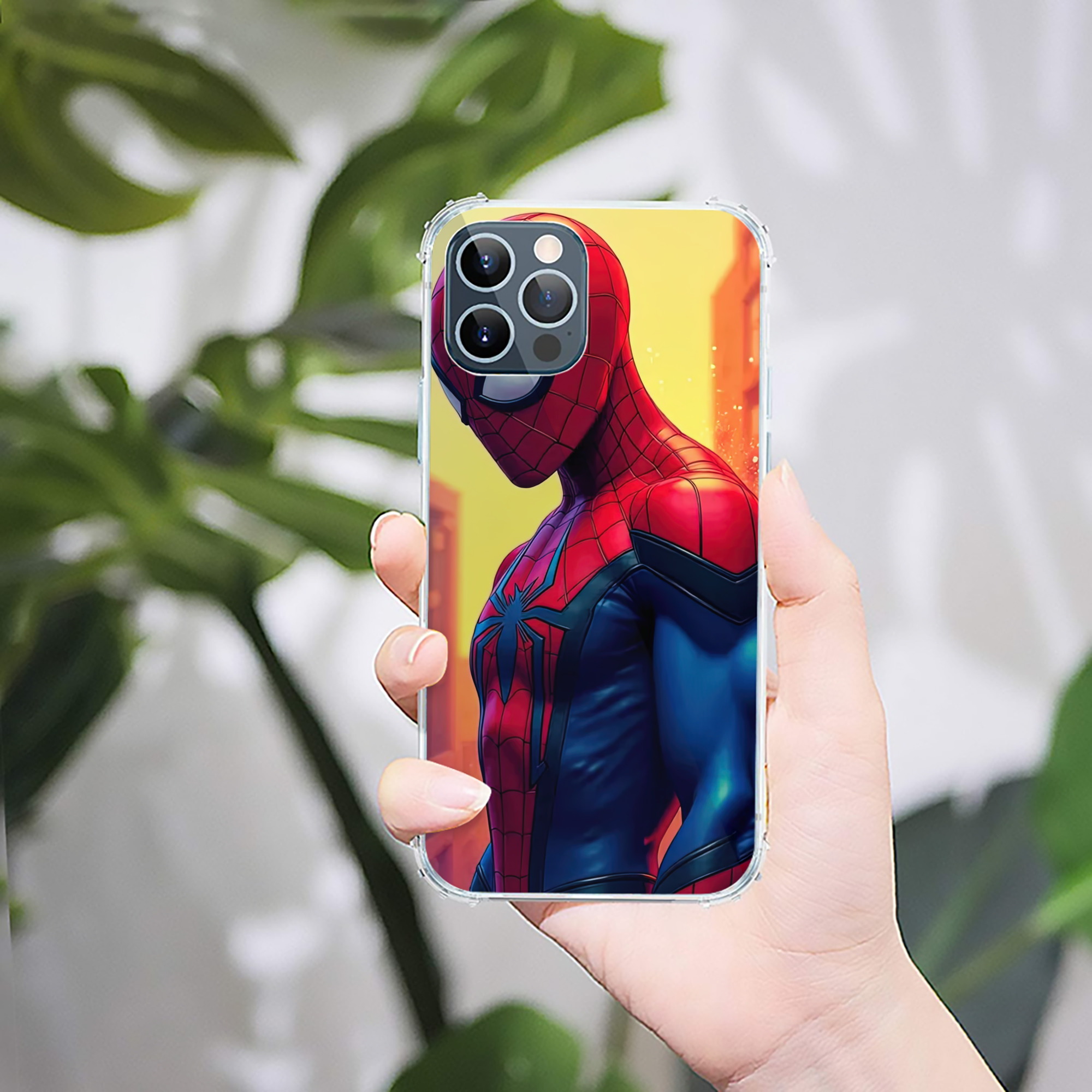 （画像用） Spider Man スパイダーマン 【iPhone 12シリーズ対応】透明スマホケース（クリアソフトケース）